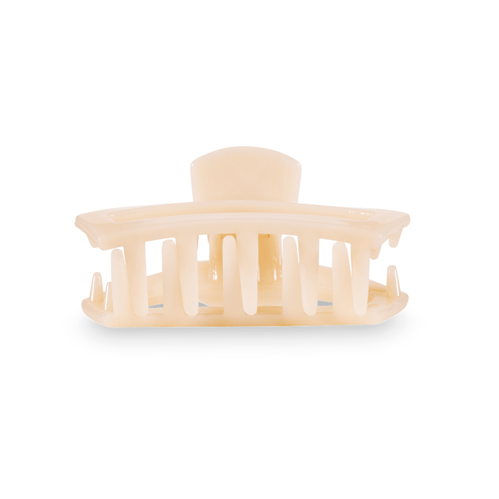 Open Almond Beige Tiny Hair Clip - Tiny Hair Clip - TELETIES
