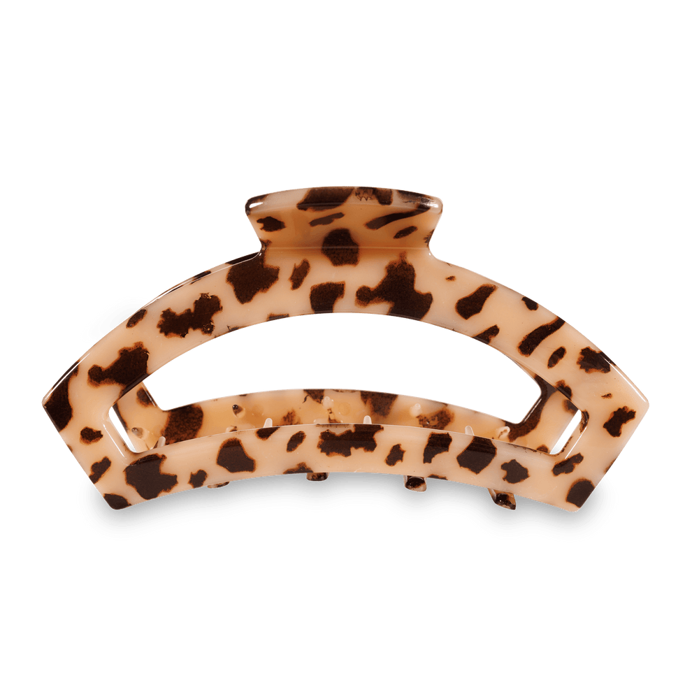 Open Blonde Tortoise Large Hair Clip - Large Hair Clip - TELETIES
