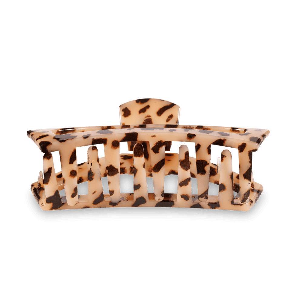 Open Blonde Tortoise Large Hair Clip - Large Hair Clip - TELETIES
