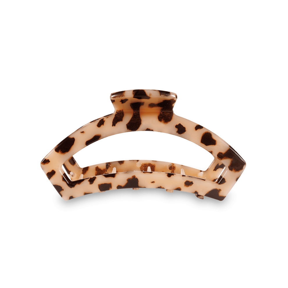 Open Blonde Tortoise Medium Hair Clip - Medium Hair Clip - TELETIES
