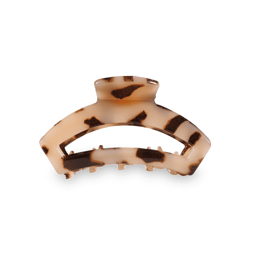 Open Blonde Tortoise Tiny Hair Clip - Tiny Hair Clip - TELETIES
