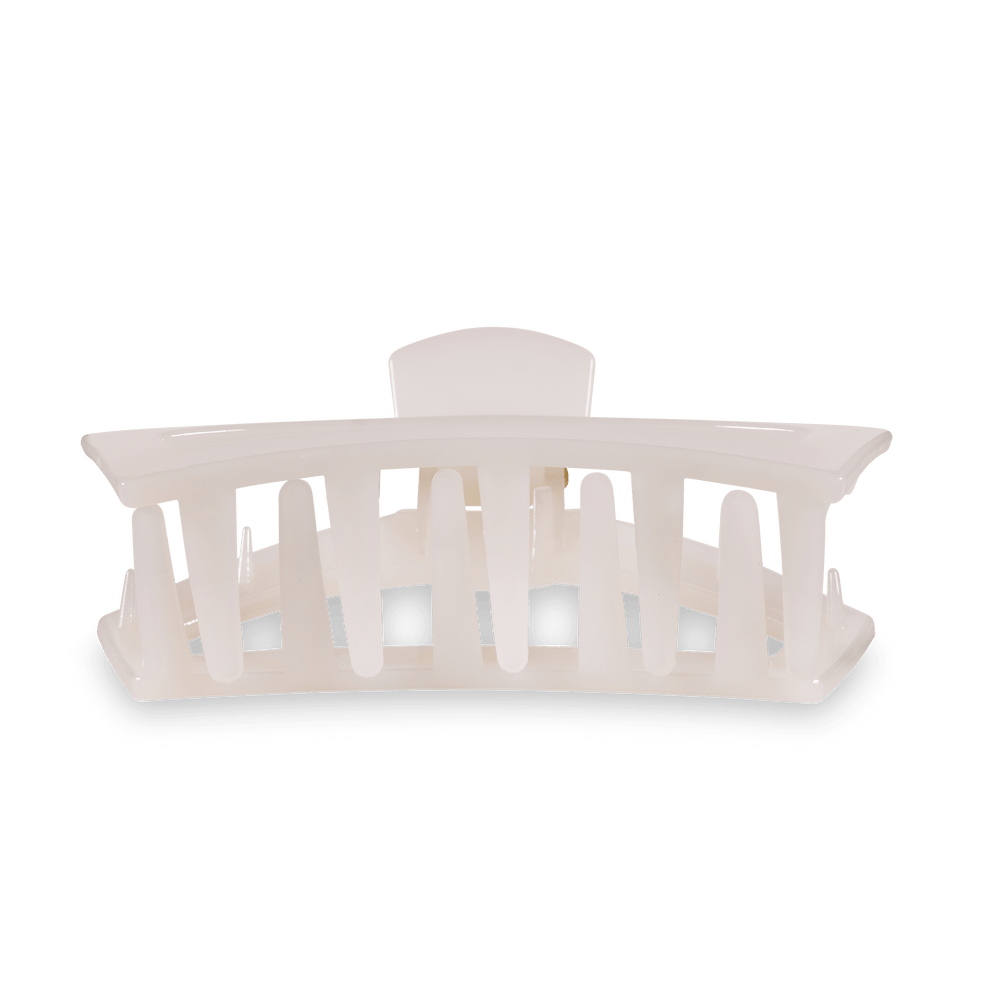 Open Coconut White Large Hair Clip - Large Hair Clip - TELETIES
