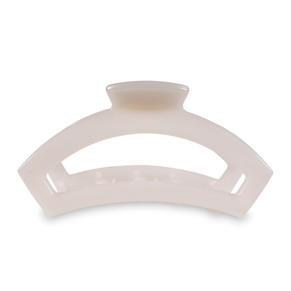 Open Coconut White Large Hair Clip - Large Hair Clip - TELETIES
