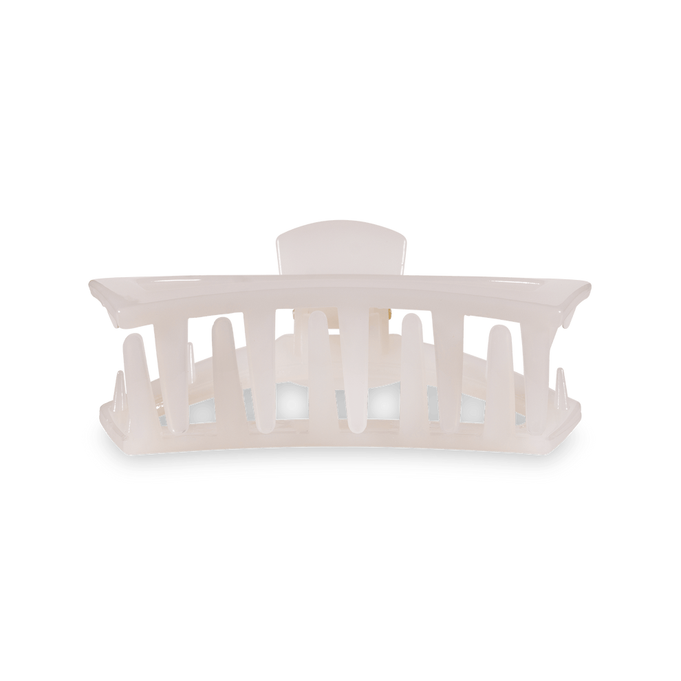 Open Coconut White Medium Hair Clip - Medium Hair Clip - TELETIES
