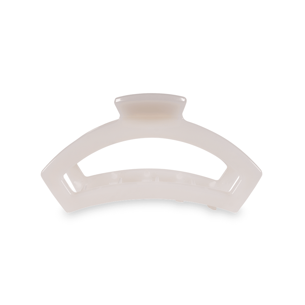 Open Coconut White Medium Hair Clip - Medium Hair Clip - TELETIES
