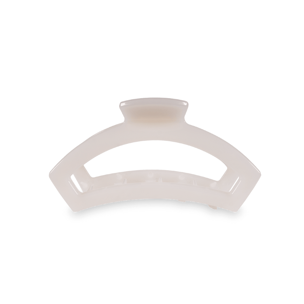 Open Coconut White Small Hair Clip - Small Hair Clip - TELETIES

