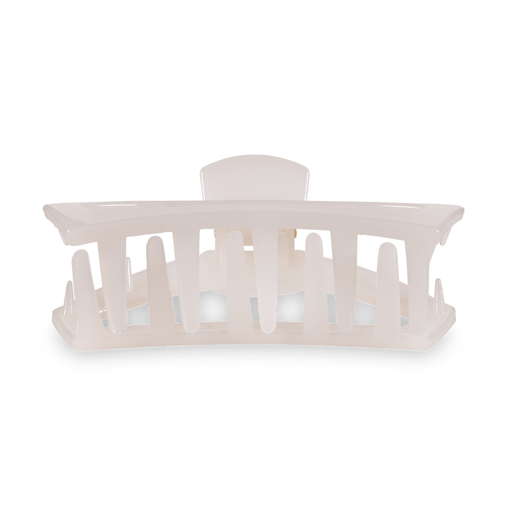 Open Coconut White Small Hair Clip - Small Hair Clip - TELETIES

