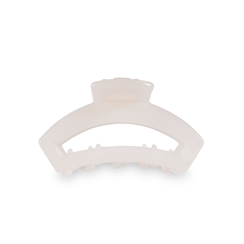 Open Coconut White Tiny Hair Clip - Tiny Hair Clip - TELETIES
