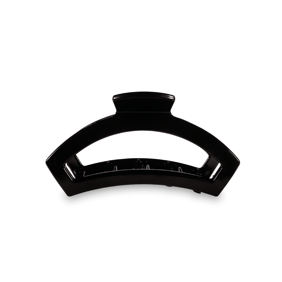 Open Jet Black Small Hair Clip - Small Hair Clip - TELETIES
