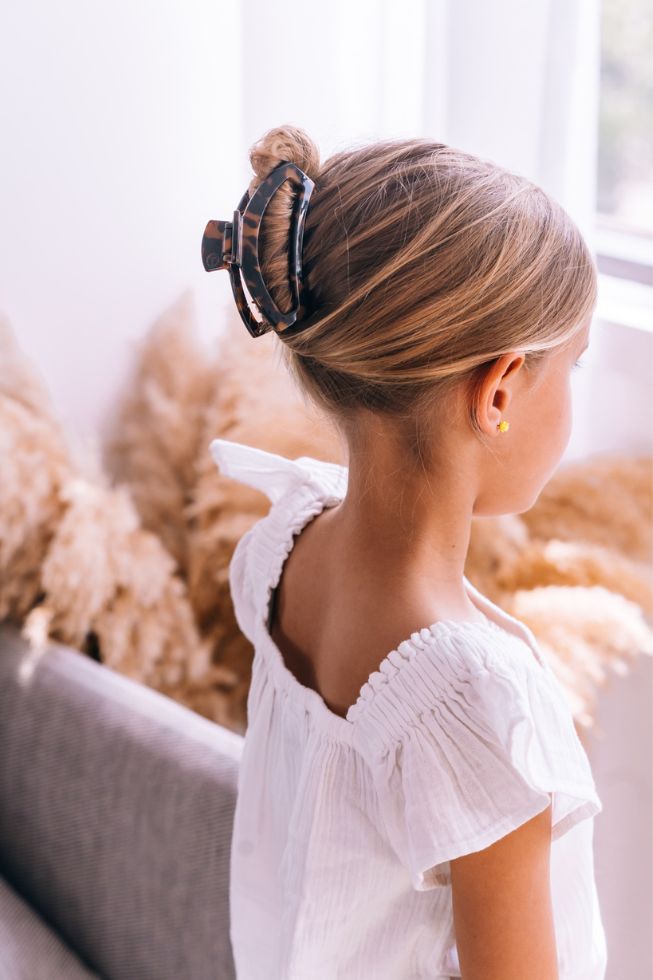 Open Tortoise Medium Hair Clip - Medium Hair Clip - TELETIES
