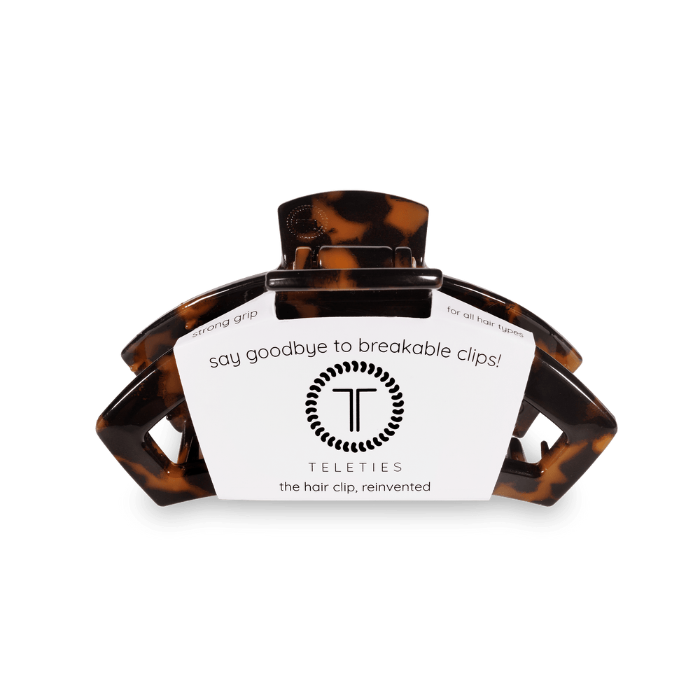 Open Tortoise Medium Hair Clip - Medium Hair Clip - TELETIES
