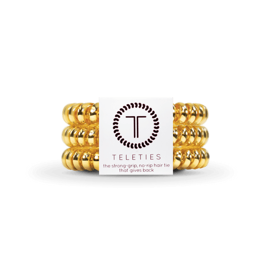 Sunset Gold Small Hair TIes in Yellow - Small