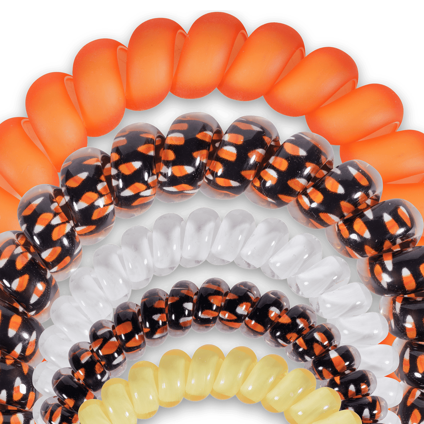 TELETIES - Sweet Haul Mixed Hair Ties in Orange Black White Yellow