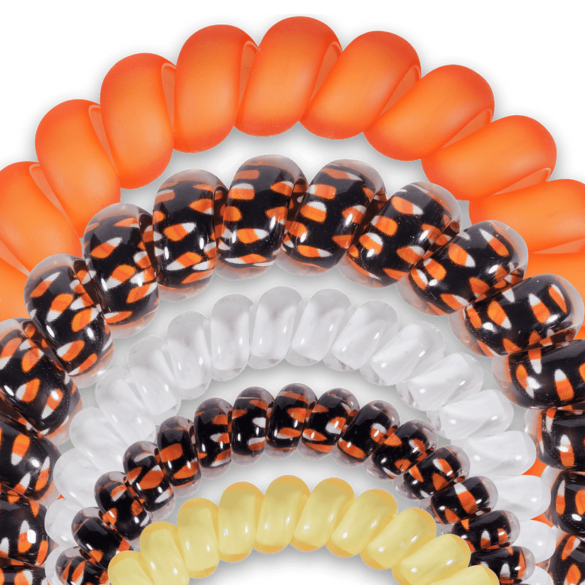 TELETIES - Sweet Haul Mixed Hair Ties in Orange Black White Yellow - Image 3