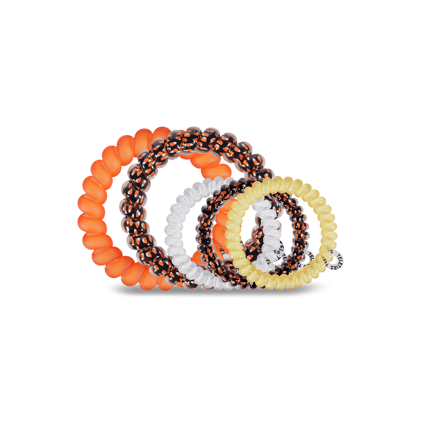 TELETIES - Sweet Haul Mixed Hair Ties in Orange Black White Yellow
