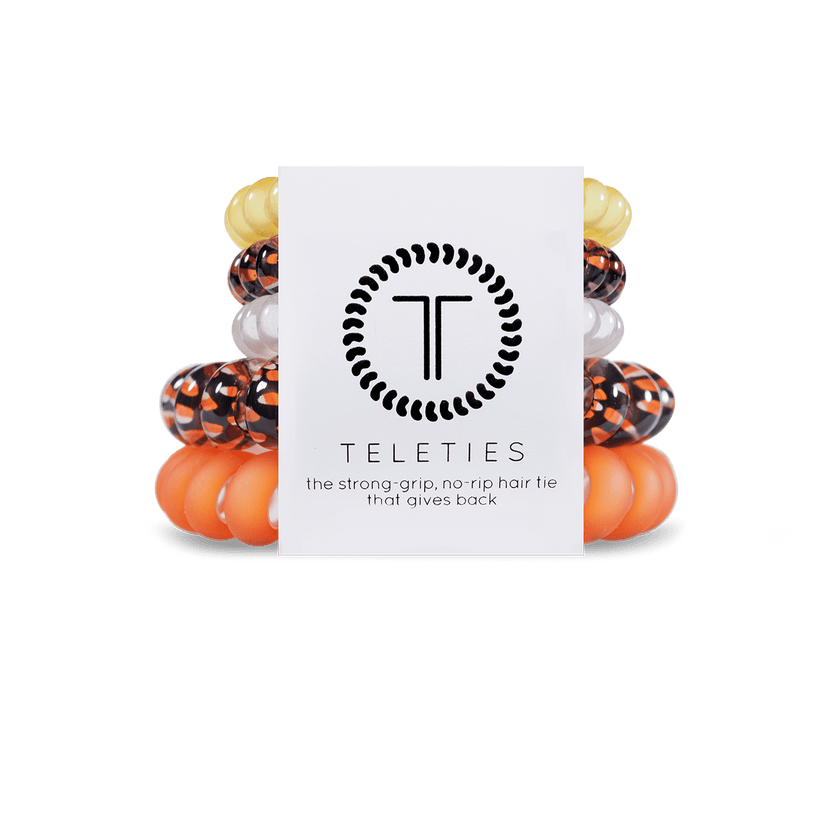 TELETIES - Sweet Haul Mixed Hair Ties in Orange Black White Yellow - Image 1
