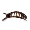 TELETIES - Tortoise Large Flat Round Hair Clip in Brown - Large - Image - 3