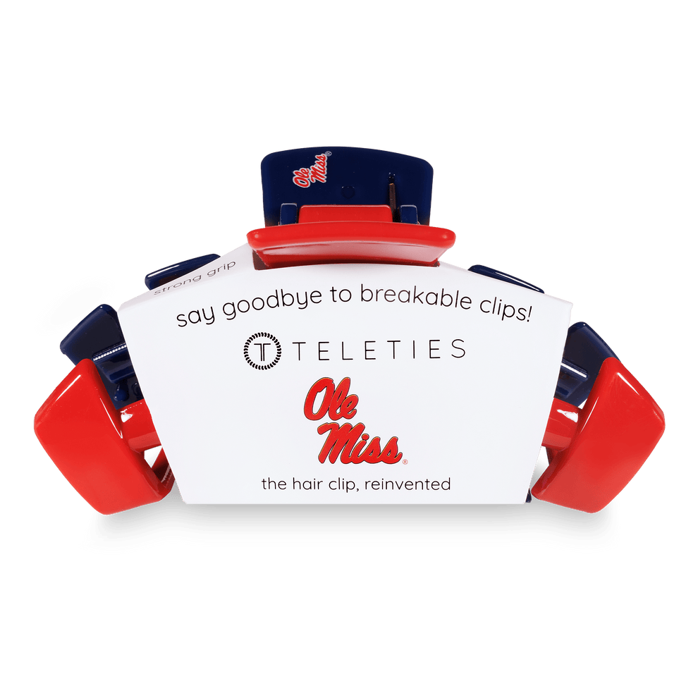 University of Mississippi Large Hair Clip - Large Hair Clip - TELETIES

