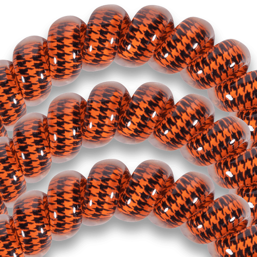 TELETIES - Wicked Large Hair Ties in Black Orange - Large - Image 2