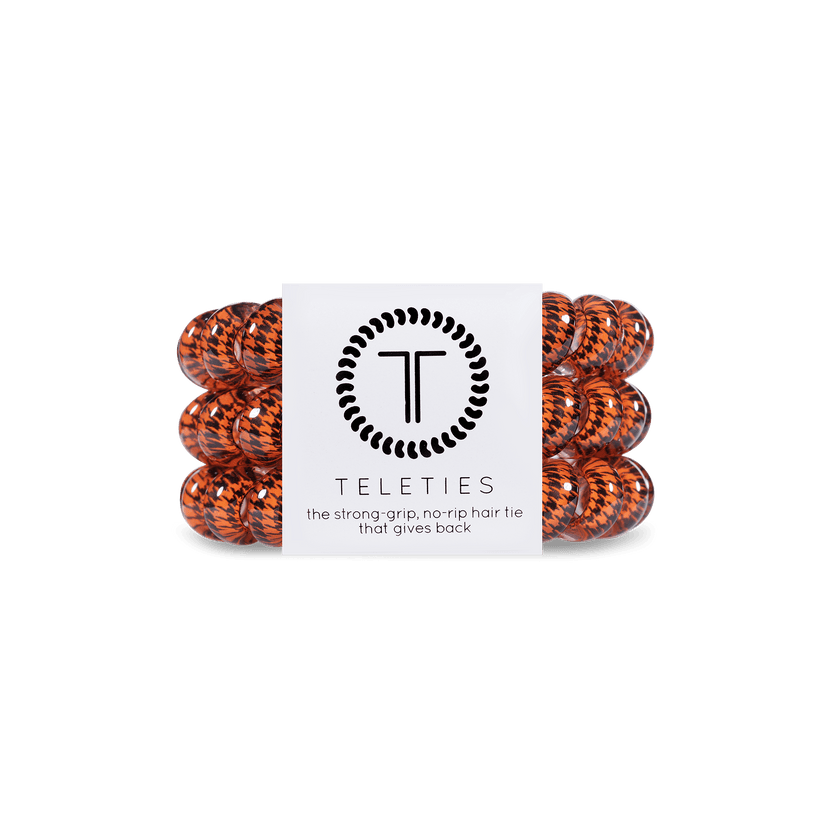 TELETIES - Wicked Large Hair Ties in Black Orange - Large - Image 1